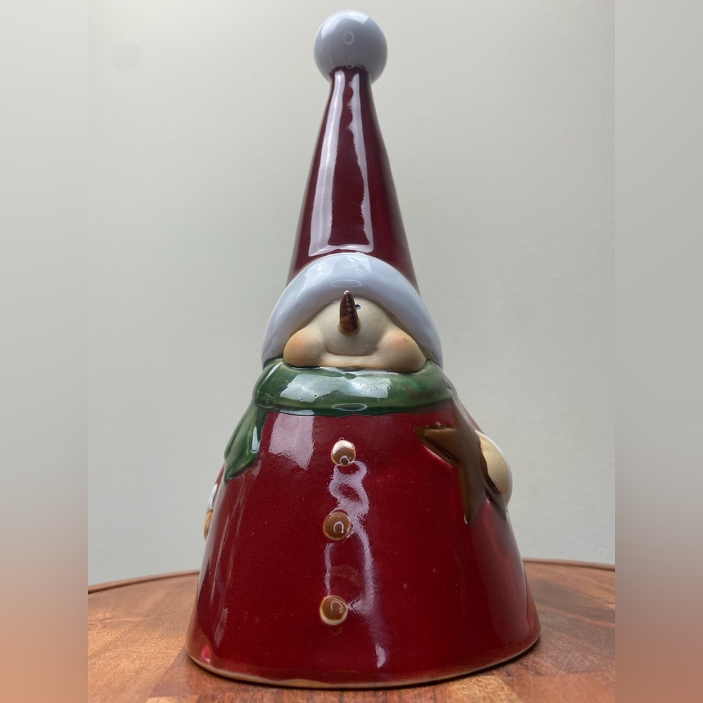 Vintage Christmas Porcelain Snowman Bell - Picture 4 of 8